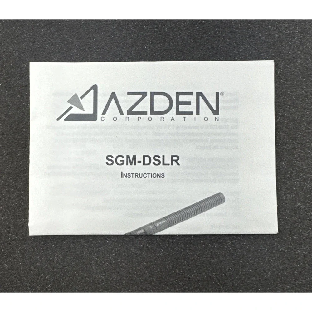 Azden SGM-DSLR‎ Broadcast Quality Shotgun Microphone for DSLR Cameras Open Box